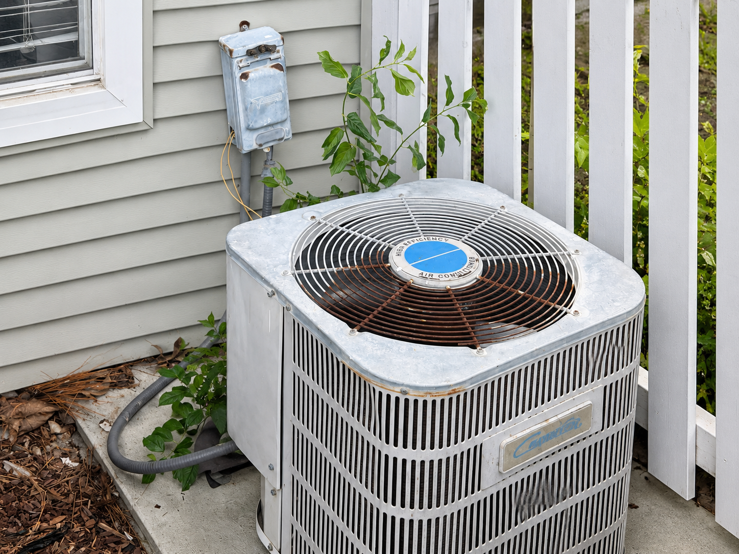 Outdoor air conditioning unit inspection